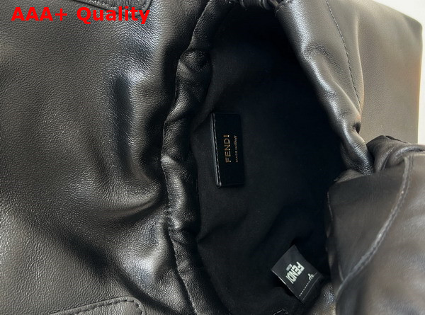 Fendi Mamma Baguette Small Black Nappa Leather Mini Bag Replica