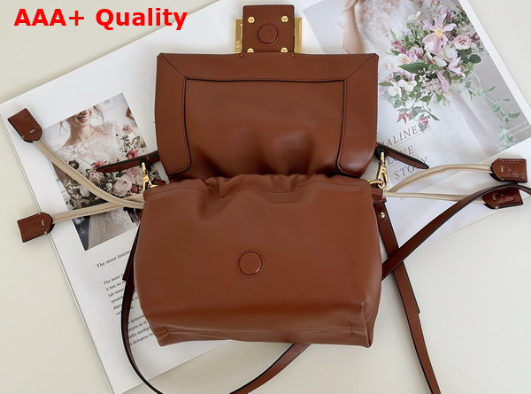 Fendi Mamma Baguette Small Brown Nappa Leather Mini Bag Replica