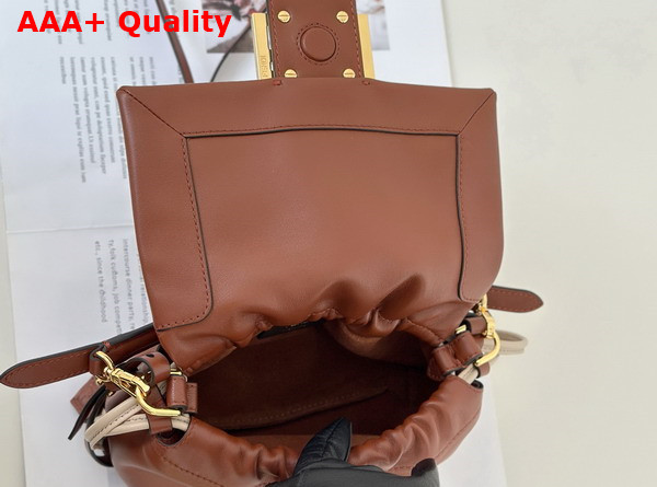 Fendi Mamma Baguette Small Brown Nappa Leather Mini Bag Replica