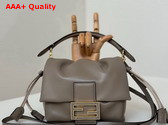 Fendi Mamma Baguette Small Dove Gray Nappa Leather Bag Replica