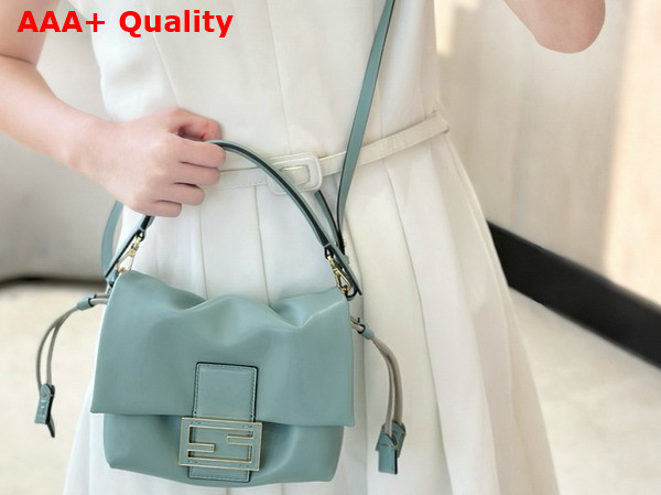 Fendi Mamma Baguette Small Matcha Green Nappa Leather Mini Bag Replica