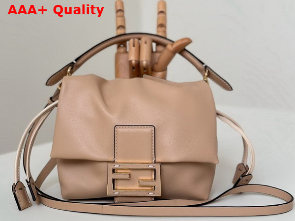 Fendi Mamma Baguette Small Pale Pink Nappa Leather Mini Bag Replica