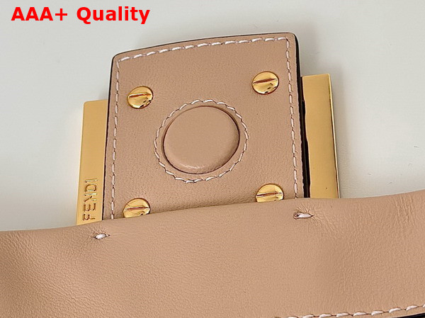 Fendi Mamma Baguette Small Pale Pink Nappa Leather Mini Bag Replica