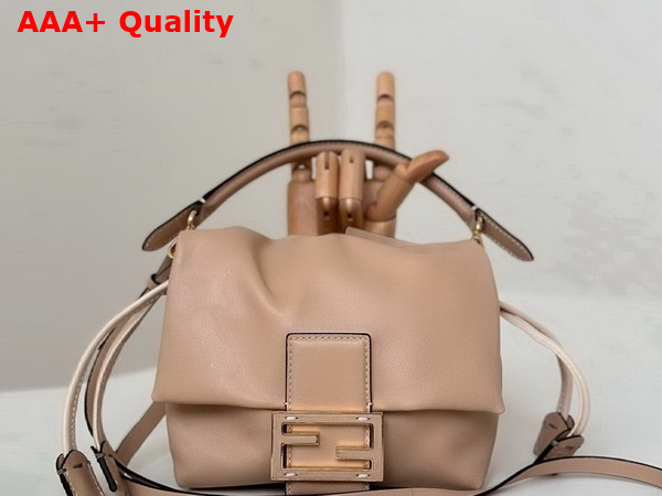 Fendi Mamma Baguette Small Pale Pink Nappa Leather Mini Bag Replica