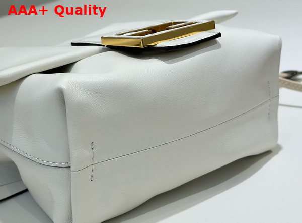 Fendi Mamma Baguette Small White Nappa Leather Mini Bag Replica