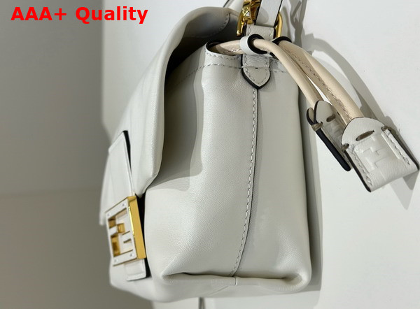 Fendi Mamma Baguette Small White Nappa Leather Mini Bag Replica