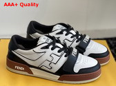 Fendi Match Black Leather Low Tops Replica