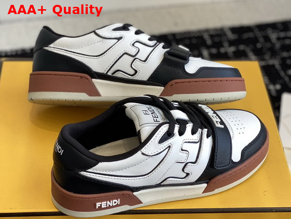 Fendi Match Black Leather Low Tops Replica