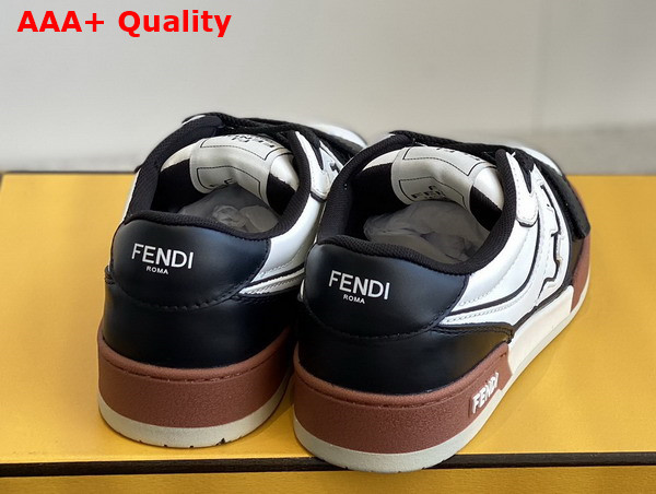 Fendi Match Black Leather Low Tops Replica