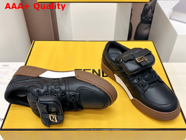 Fendi Match Black Nylon Low Tops Replica
