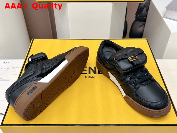 Fendi Match Black Nylon Low Tops Replica