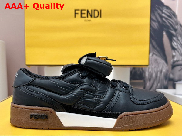 Fendi Match Black Nylon Low Tops Replica