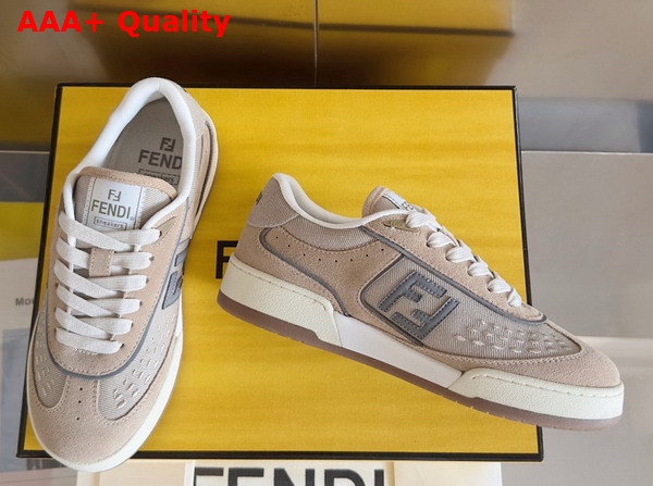 Fendi Match Dove Grey Suede Low Tops Replica