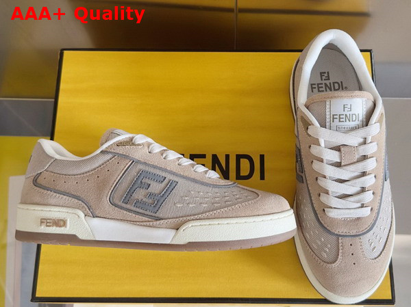Fendi Match Dove Grey Suede Low Tops Replica