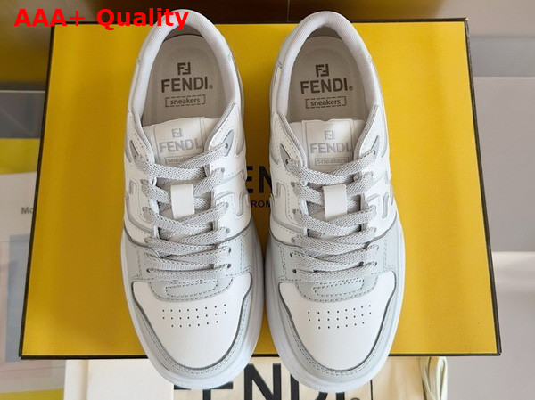 Fendi Match Gray Leather Platform Low Tops Replica