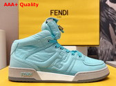 Fendi Match Light Blue Nylon High Tops Replica