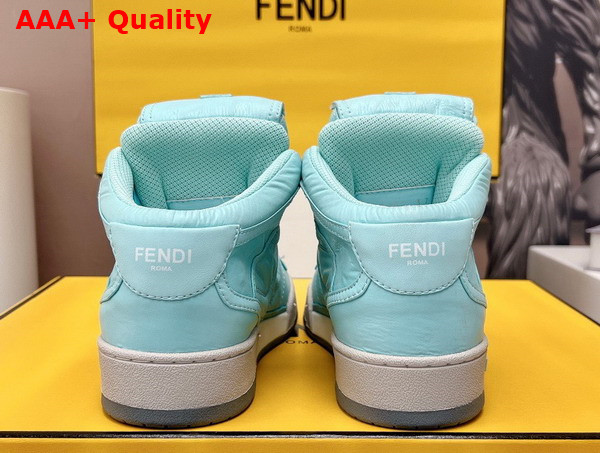 Fendi Match Light Blue Nylon High Tops Replica