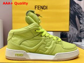 Fendi Match Neon Yellow Nylon High Tops Replica