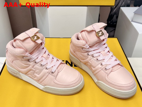 Fendi Match Pink Nylon High Tops Replica