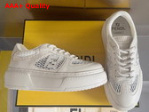 Fendi Match White Leather and Mesh Platform Low Tops White Replica