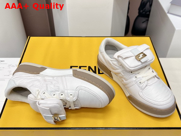 Fendi Match White Nylon Low Tops Replica