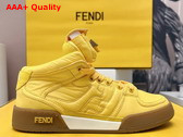 Fendi Match Yellow Nylon High Tops Replica