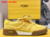 Fendi Match Yellow Nylon Low Tops Replica