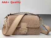 Fendi Medium Baguette Bag in Pink Sheepskin Replica