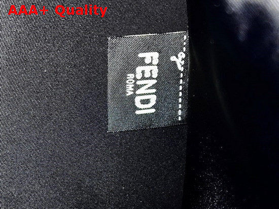 Fendi Medium Sunshine Shopper Bag Made of Black Technical Mesh with 3D Texture FF Motif and Stiff Tortoiseshell Effect Plexiglass Handles Replica
