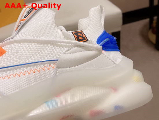 Fendi Men Sneaker in White Tech Mesh and Leather Replica