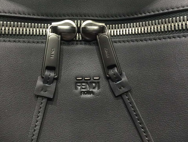 Fendi Mens Leather Briefcase in Black for Sale