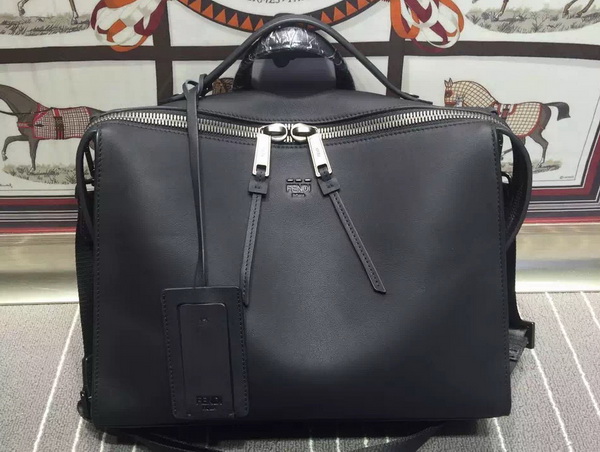 Fendi Mens Leather Briefcase in Black for Sale