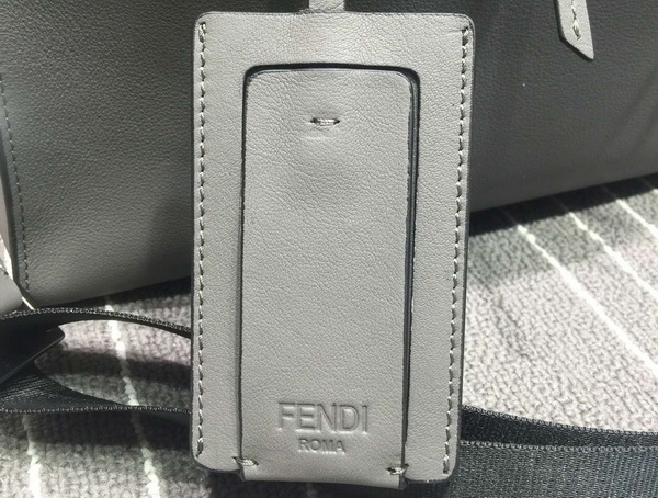 Fendi Mens Leather Briefcase in Grey for Sale