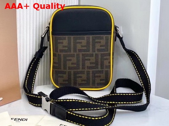 Fendi Messenger Bag in Brown Fabric Replica
