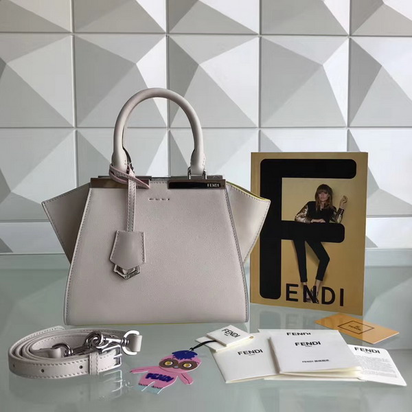 Fendi Mini 3Jours Powder Grey Calfskin For Sale