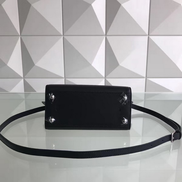 Fendi Mini 3Jours Studded Black Leather Handbag For Sale