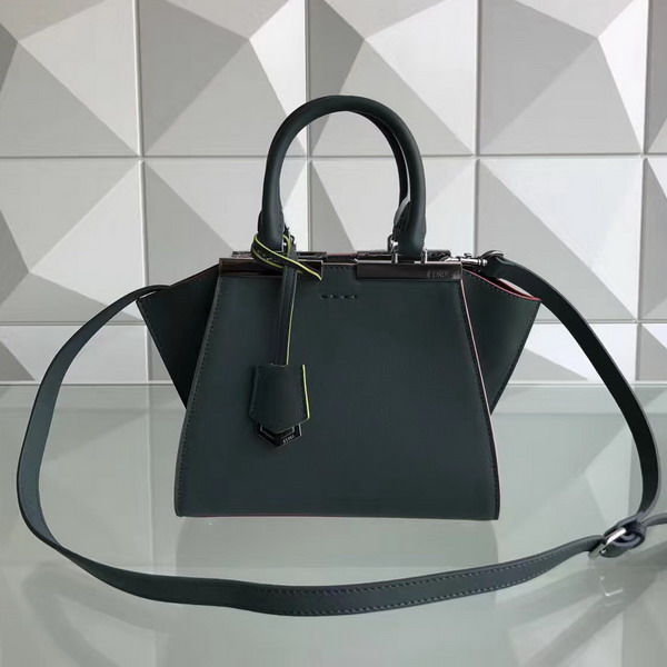 Fendi Mini 3Jours in Sea Green Calfskin For Sale