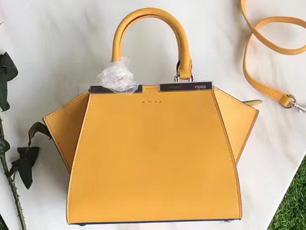 Fendi Mini 3Jours in Yellow Calfskin For Sale