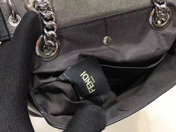 Fendi Mini Back To School Backpack in Black Smooth Leather For Sale