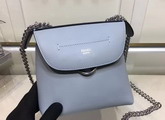 Fendi Mini Back To School Backpack in Light Blue Leather For Sale