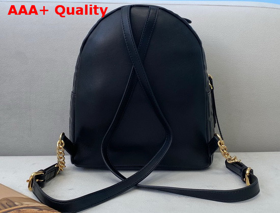 Fendi Mini Backpack in Black Leather with Embossed FF Motif Replica