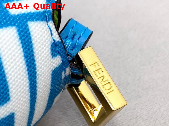 Fendi Mini Baguette 1997 Bag Blue Glazed Canvas Bag Replica