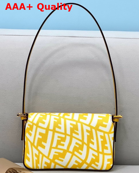 Fendi Mini Baguette 1997 Bag Yellow Glazed Canvas Bag Replica