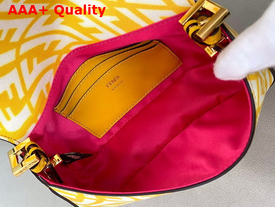 Fendi Mini Baguette 1997 Bag Yellow Glazed Canvas Bag Replica