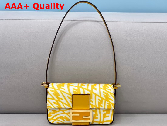 Fendi Mini Baguette 1997 Bag Yellow Glazed Canvas Bag Replica