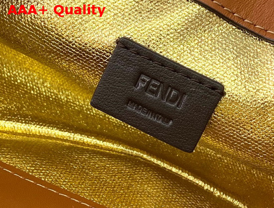 Fendi Mini Baguette Bag in Dark Green Denim with Embroidered FF Motif Replica
