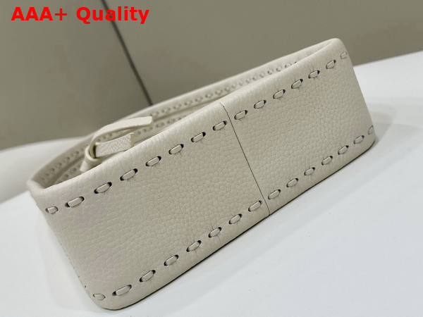 Fendi Mini Fendessence Small Ice White Selleria Bag with 264 Hand Wewn Topstitches Replica