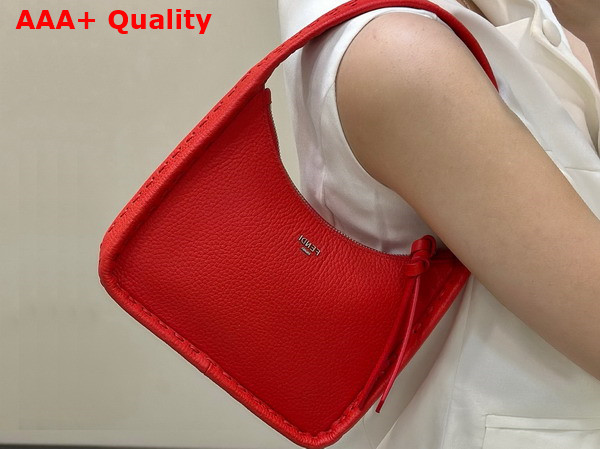 Fendi Mini Fendessence Small Red Selleria Bag with 264 Hand Wewn Topstitches Replica