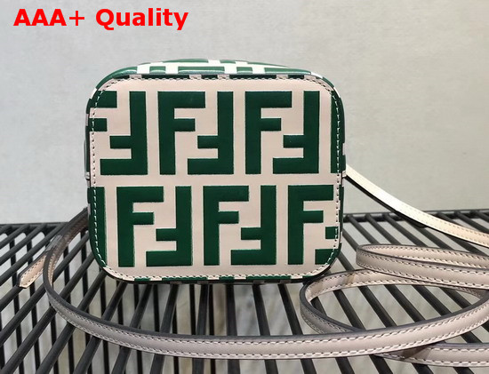Fendi Mini Mon Tresor Bucket Bag Green Iconic FF Pattern Replica