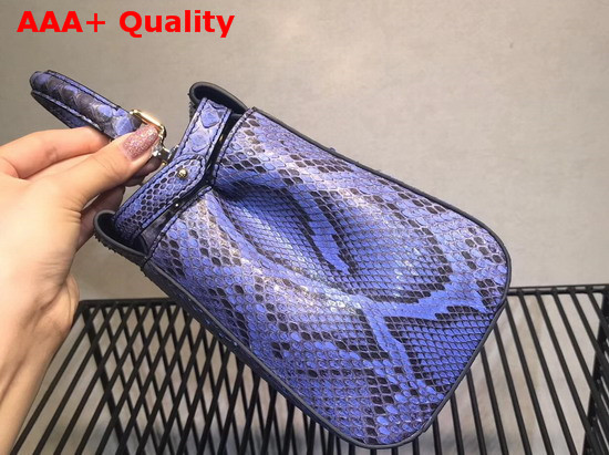 Fendi Mini Peekaboo Handbag Blue Python Replica